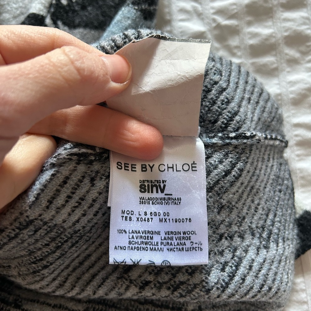 See By Chloe 100%wool Patterned Sweater - Picture 4 of 5